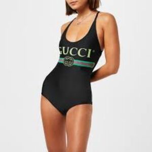 Gucci Black One Piece Swimsuit